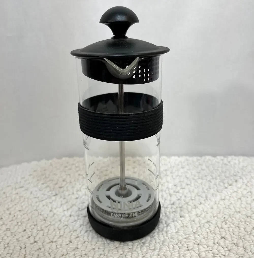 Ninja Coffee Bar Easy Milk Frother Press Froth Technology Hot Cold Clear/Black